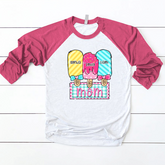 Lofaris Ice Cream Family Mom And Kids Custom Baseball Shirt